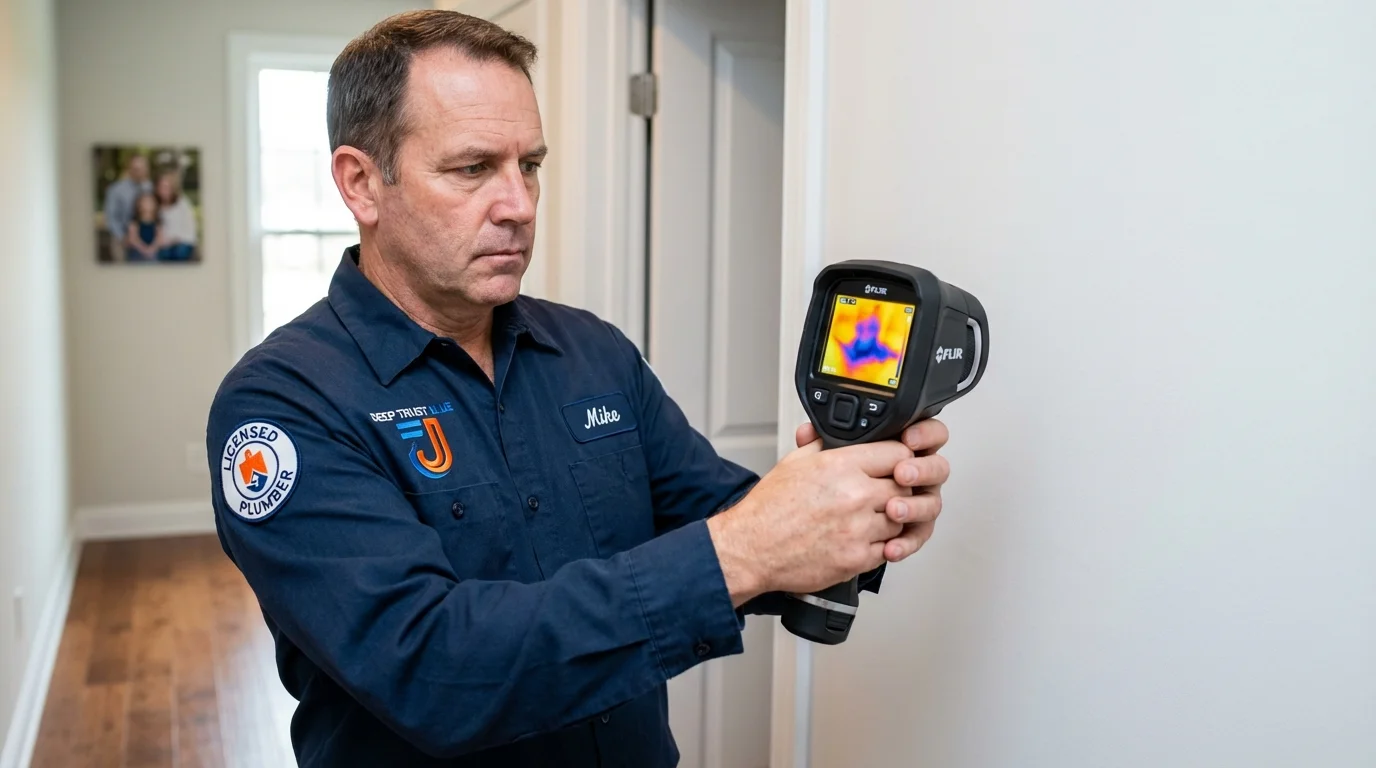 Thermal imaging leak detection by Johns Plumbing LLC in Maple Shade